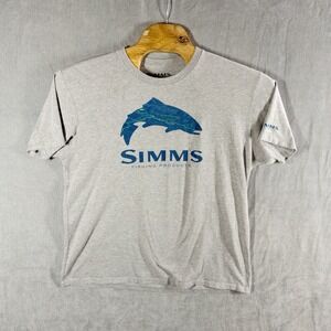 Simms Fishing Products Mens XL T‎ Shirt Outdoors Gorpcore Lake Fly Fishing